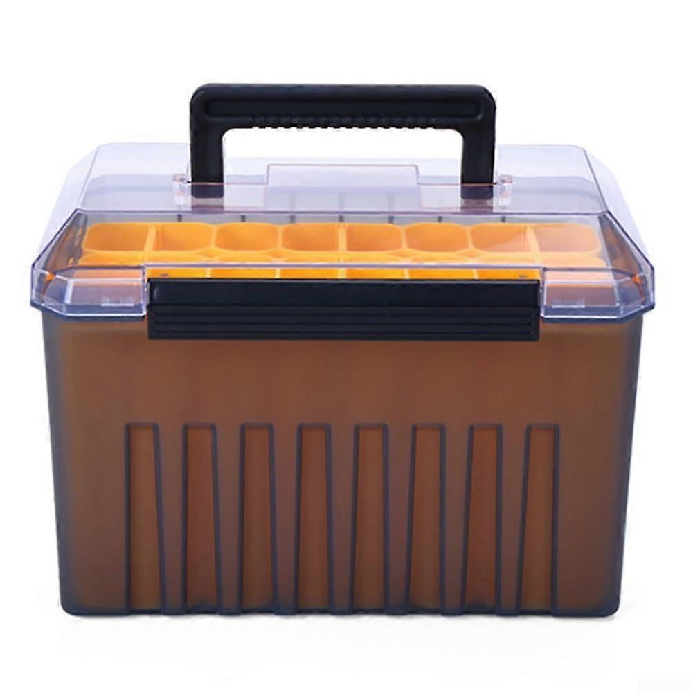Fishing Tackle Box with  3Row Layout, 24 Compartments, Waterproof Lure Storage Case