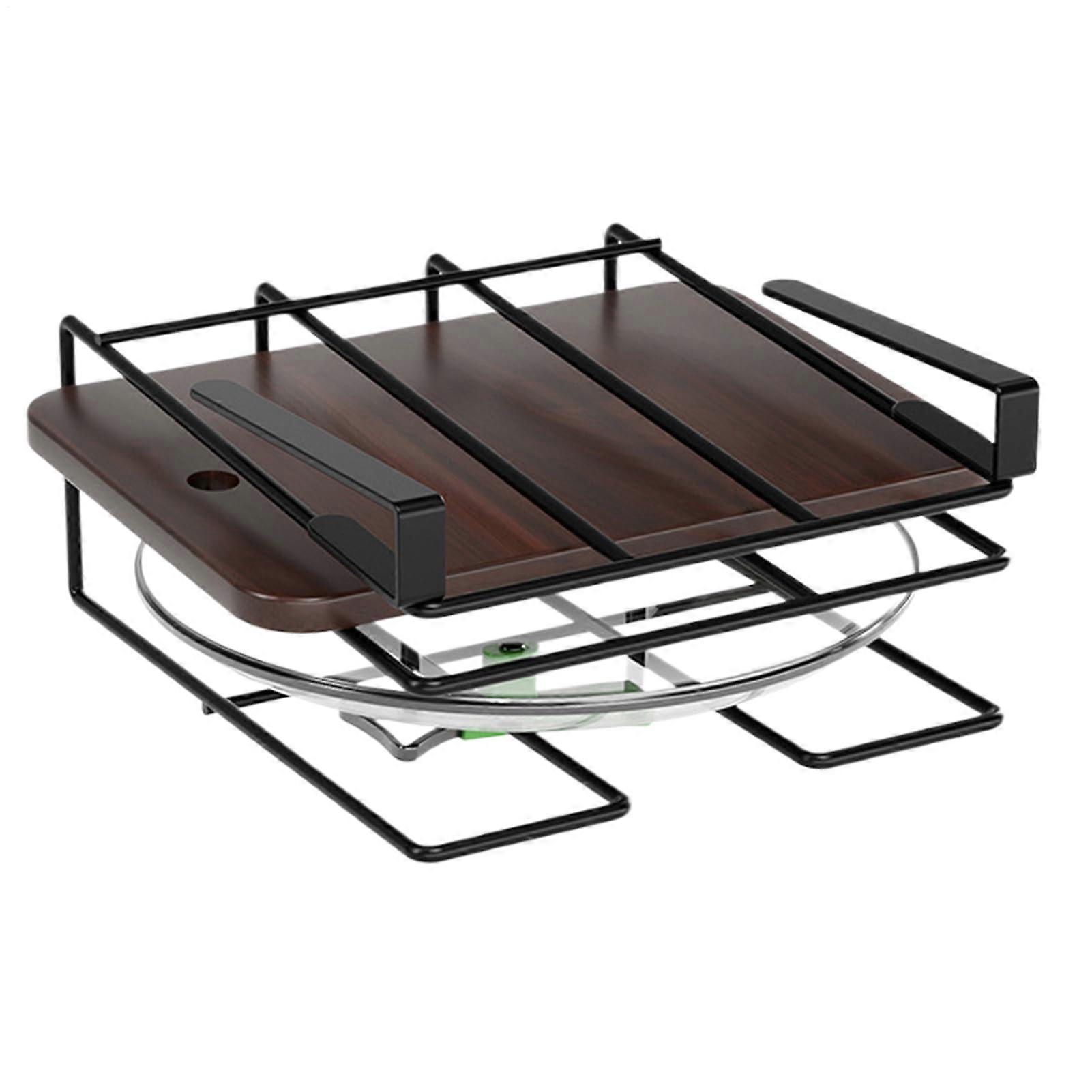 Pot Lid Organizer Wall Mounted Adjustable Rack, NoDrill Carbon Steel SpaceSaving Kitchen Storage