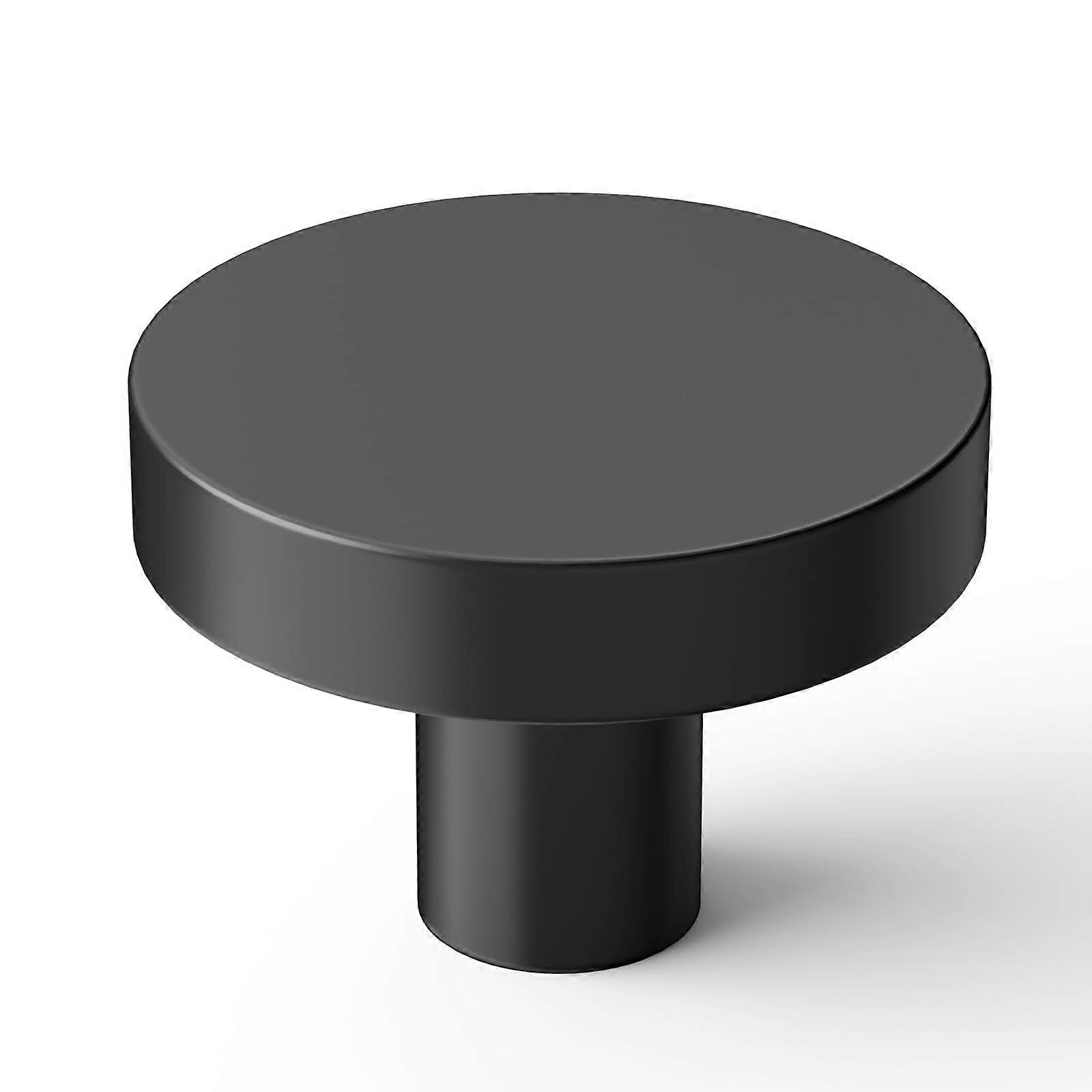10 Pack Matte Black Cabinet Knobs Single Hole Drawer Pulls for Bathroom Cabinets Wardrobe Handles