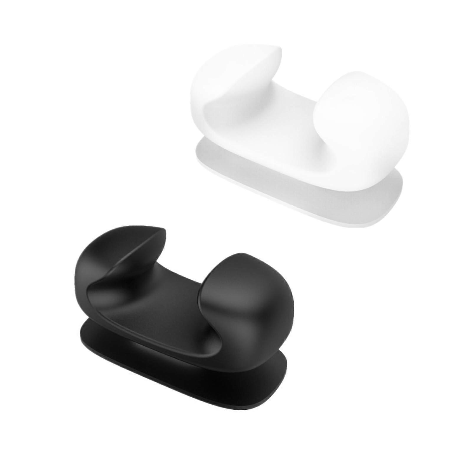 2 Pcs Rice Spoon Holder SelfAdhesive Mount Silicone Rice Paddle Storage for Kitchen Black White
