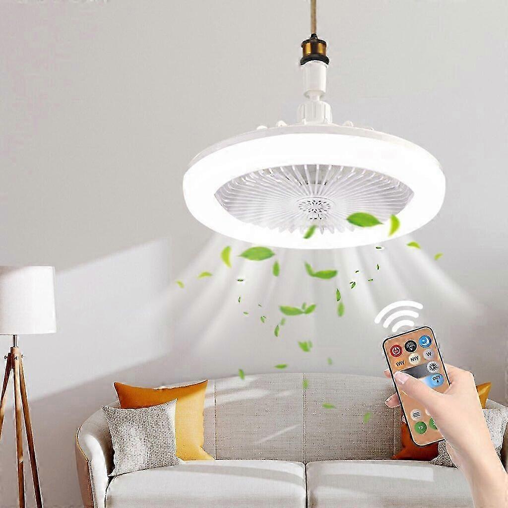 LED ceiling fan with light 30W ceiling fan with remote control dimmable LED ceiling light