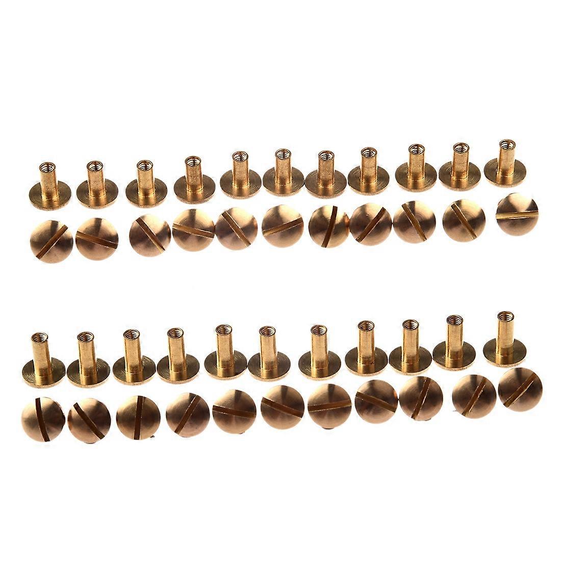 Solid Brass Button Stud Screw Nail Screw Back Leather Rivet Belt 10 PCS Arc 8mm & 10 PCS 10mm