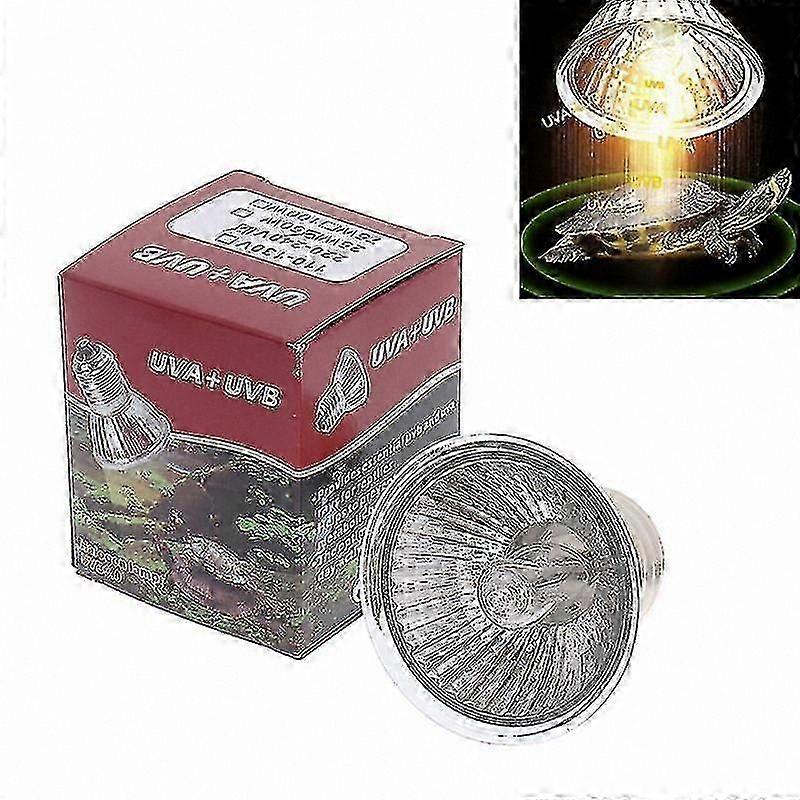 Reptile UVB UVA 3.0 Bulb for Turtle Basking with Heating and Temperature Control - 25/50/75W