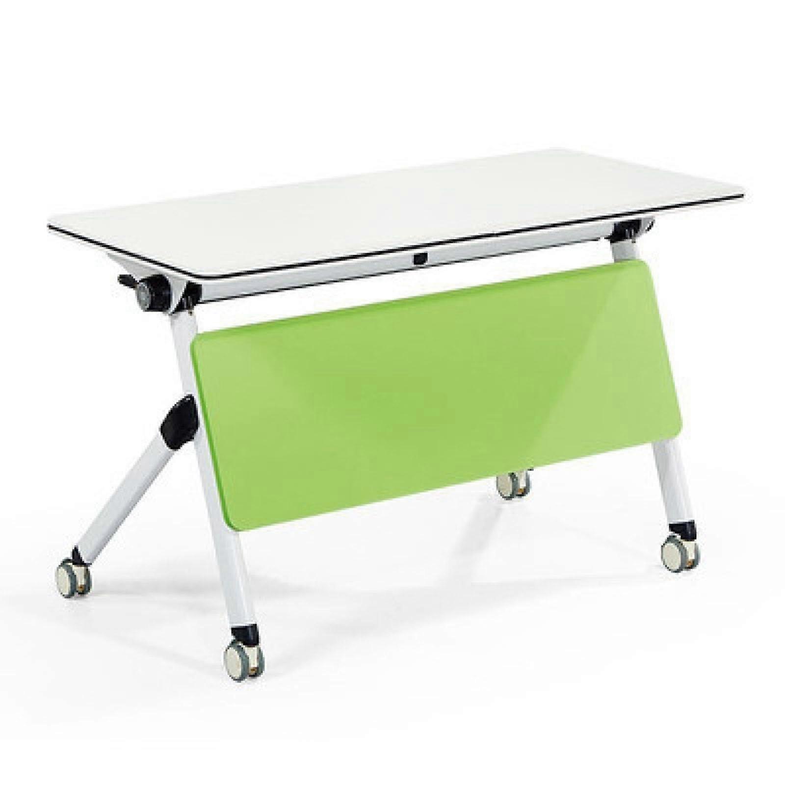 Rolling Meeting Table with Wheels, Foldable Conference Desk 47.2x23.6 Inch for Office Workspace