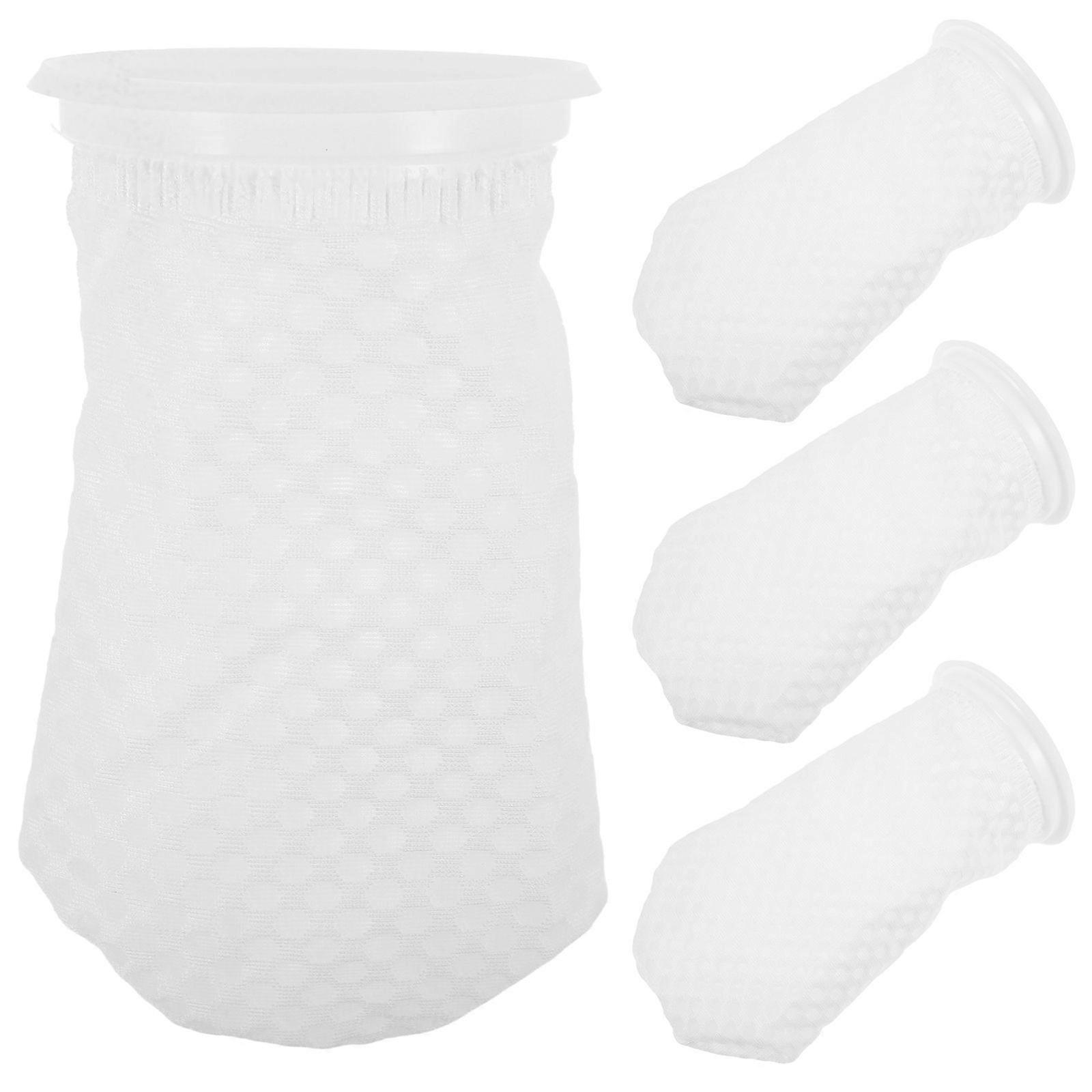 4pcs Aquarium Filter 3D Honeycomb Design Filter Socks Antioverflow Filter Sock