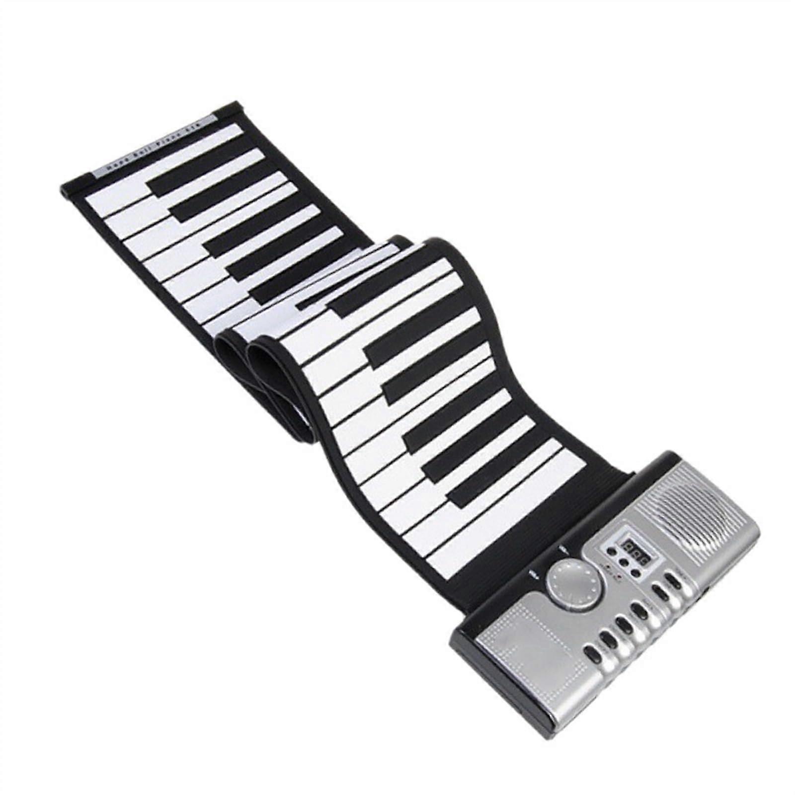 61 Key Electronic Keyboard with Teaching Mode, Foldable Silicone Digital Piano for Beginners
