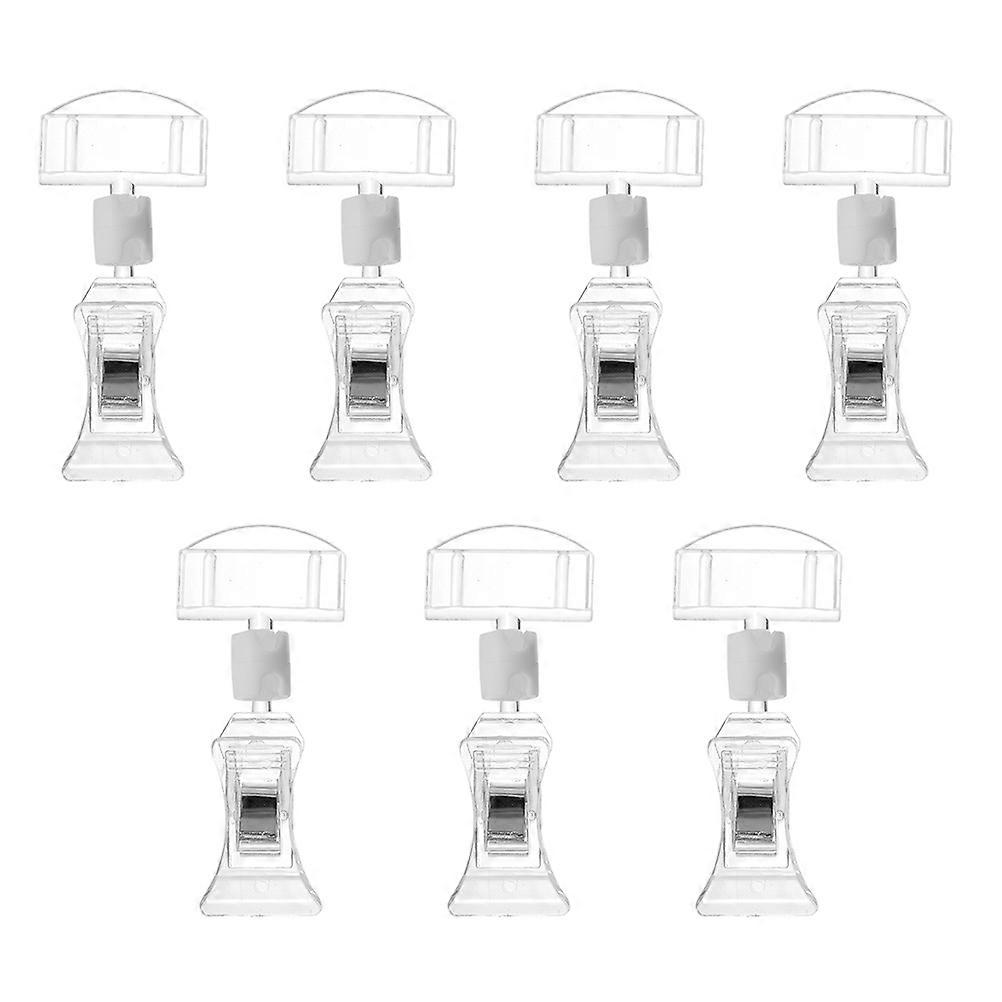 Transparent Acrylic Label Holder Clip for Holding Use 7Pcs Pack