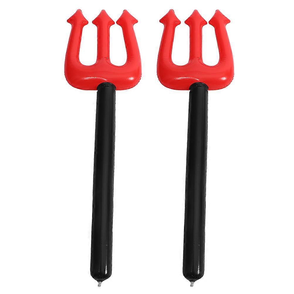 Demon Cosplay Fork PVC Inflatable Prop 2Pcs for Halloween