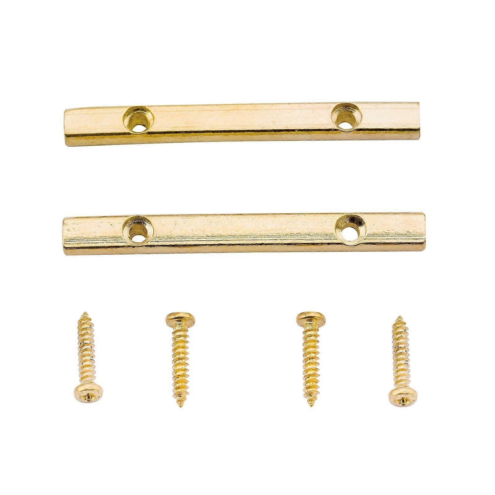 2X Gold Brass String Retainer Bar for Floyd Rose Guitar Tremolo Stable Tuning Replacement Set