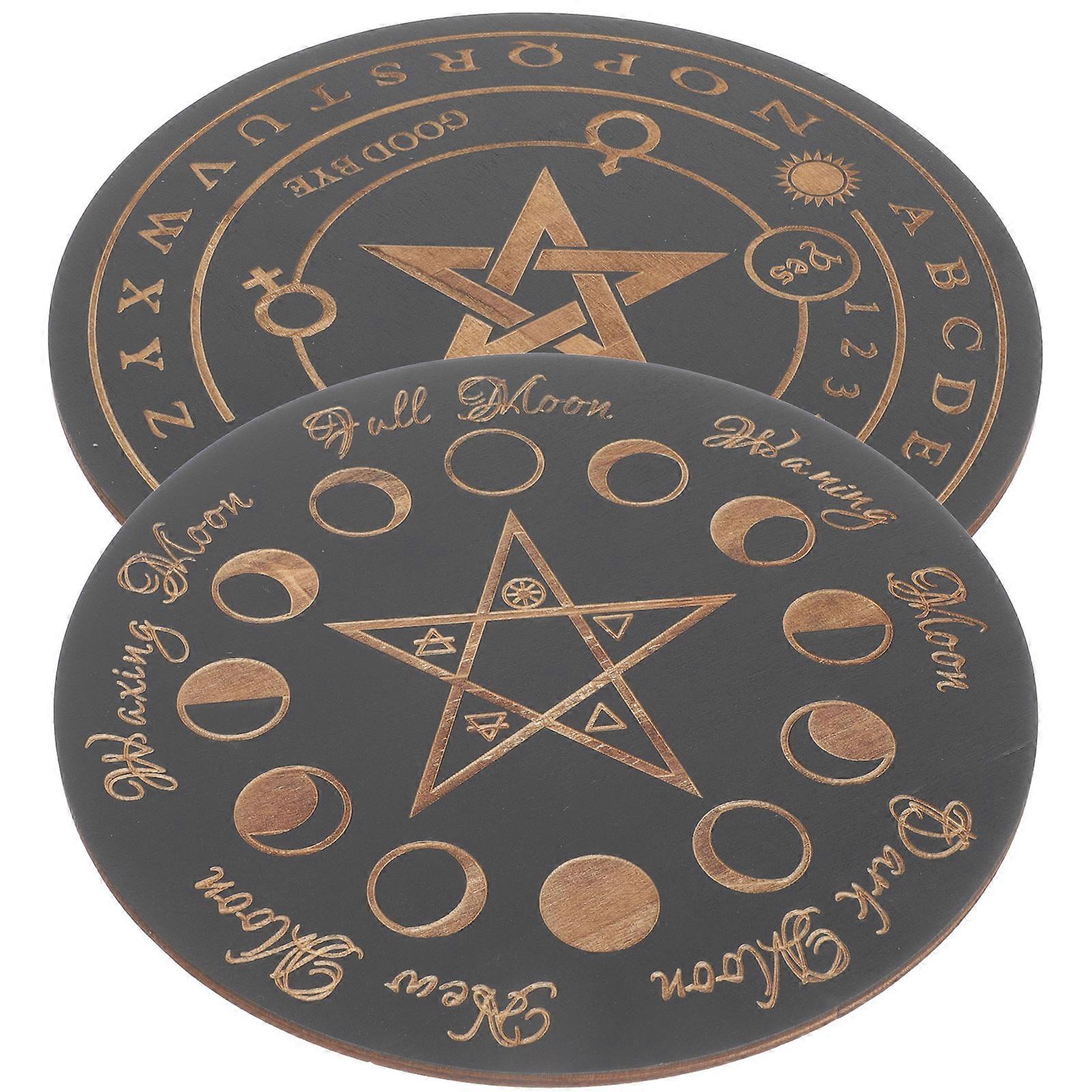 Wooden Divination Board for Storage Use 2Pcs Practical Divination Tool
