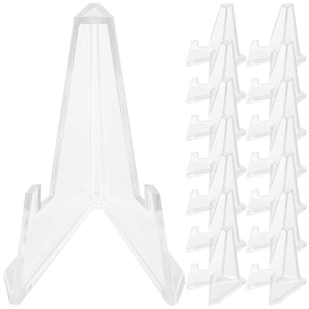 Mini Easel Stand for Display Coin Display Stand 30Pcs Transparent Plastic