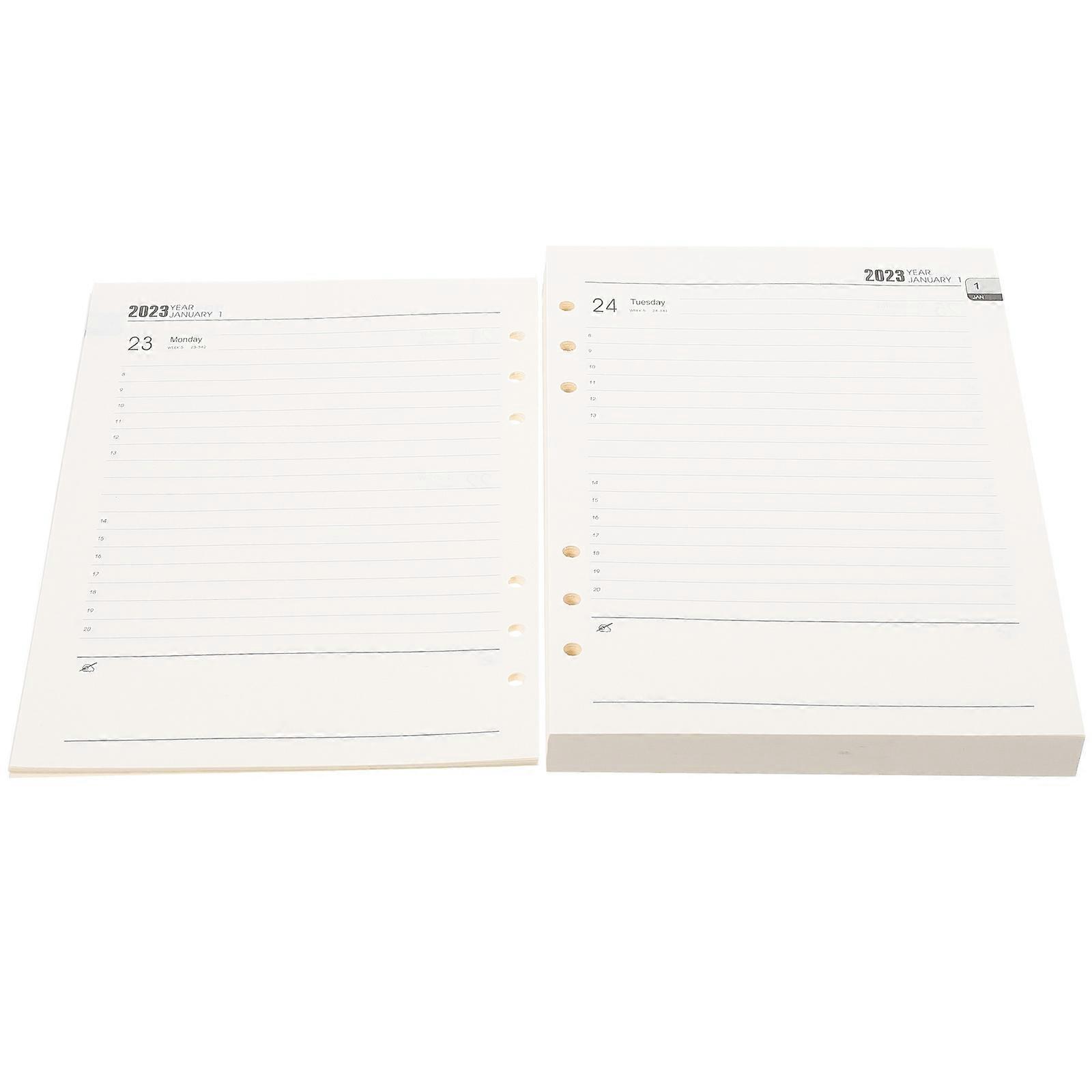 Compact Lined Paper Notebook Papers for Writing Use 1Set Replacement Loose Leaf