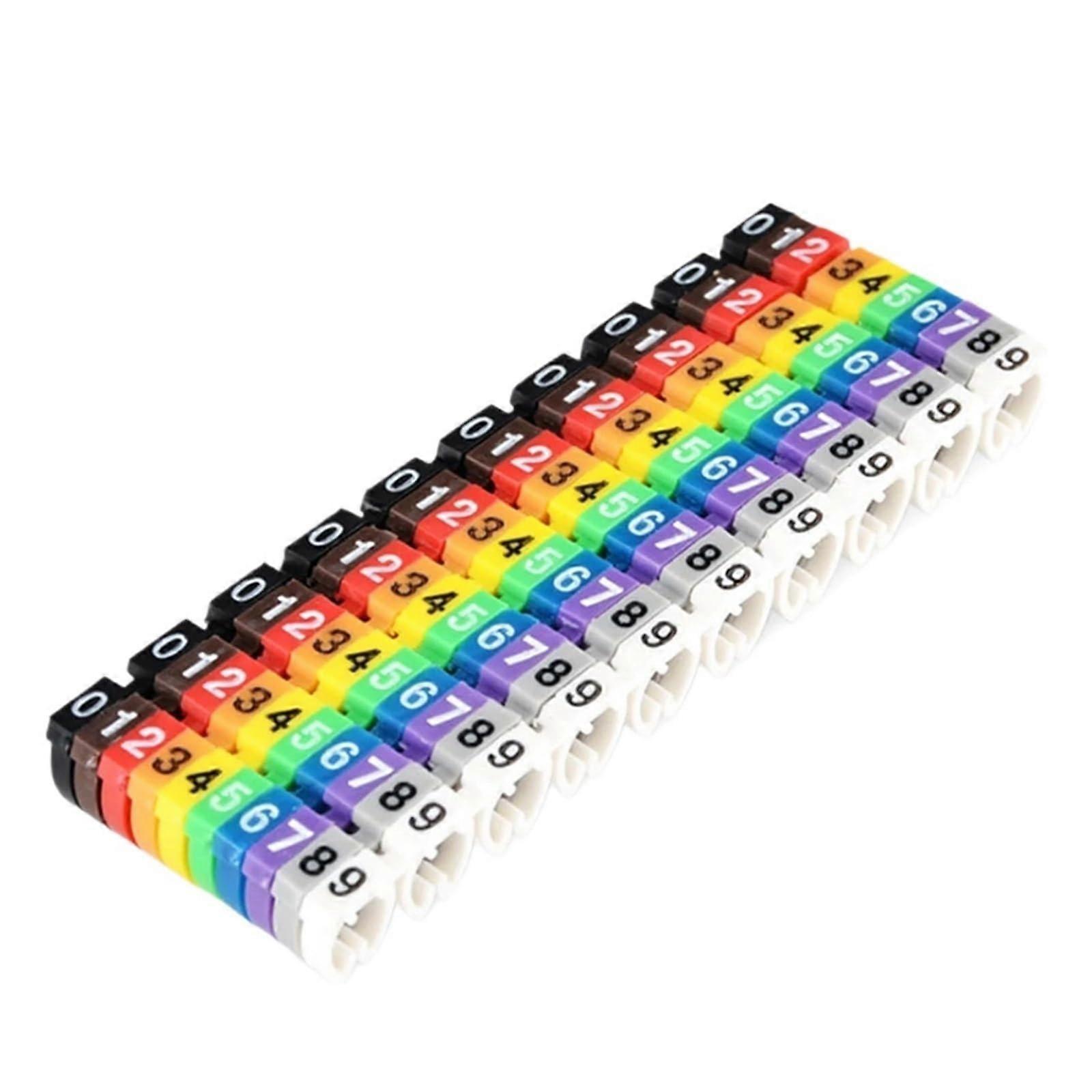 Cable Markers 100PCS 4.0mm Numbered Plastic Tags for Electrical Wire Identification and Organization