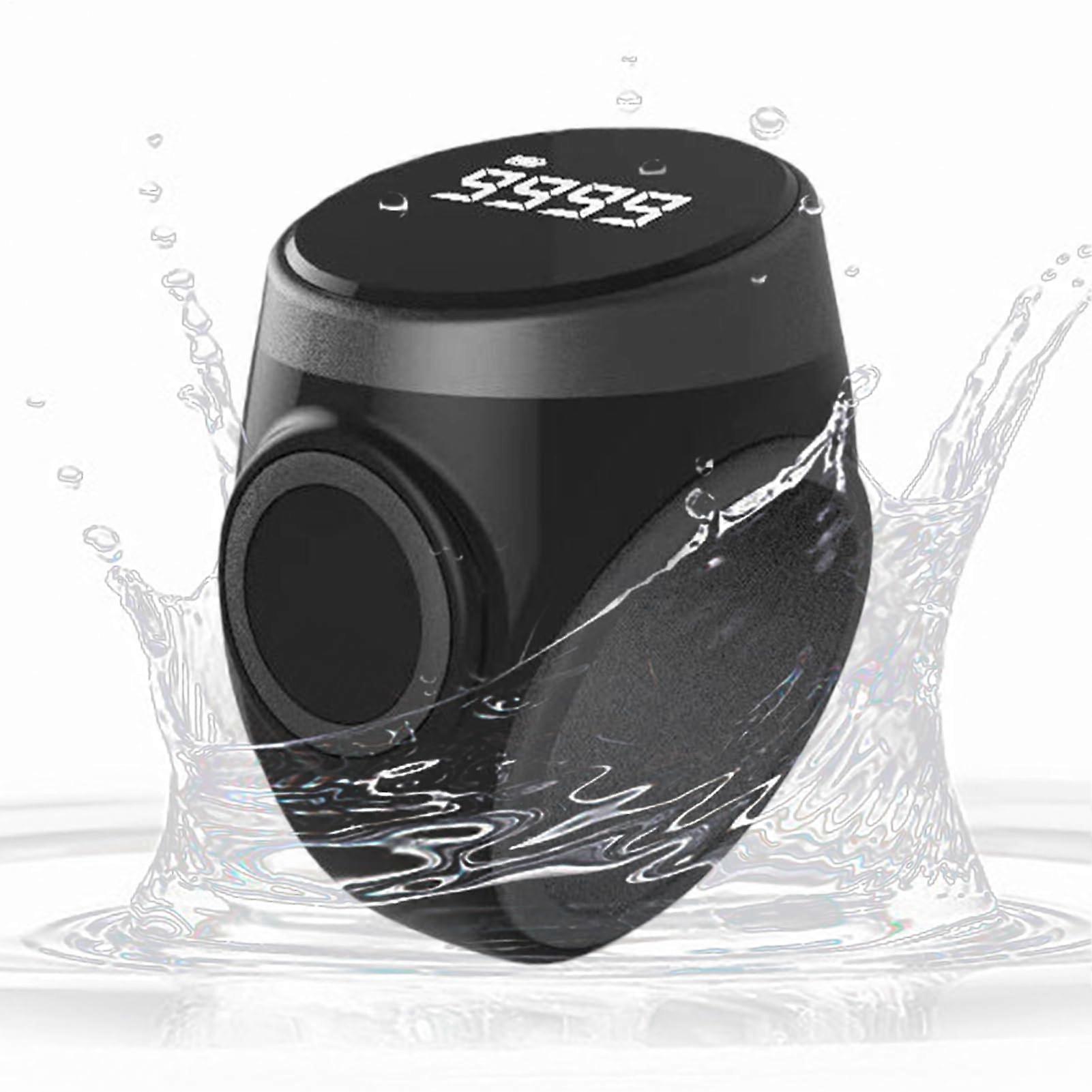 Finger Counter with EasyRead Digital Display, Waterproof Ergonomic Ring for Exercise and Math, Black