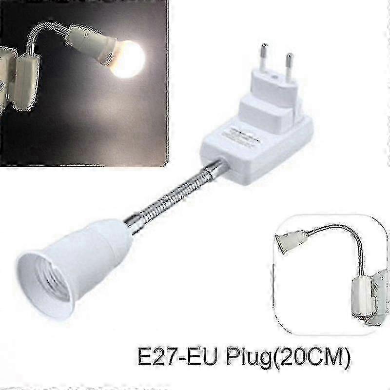 E27 EU Plug Socket Adapter with On/Off Switch for Light Bulb All Direction