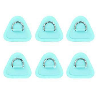 6PCS D-Ring Patch für Schlauchboot Kajak Beiboot SUP, D-Ring PVC Patch Stand-Up Paddleboard Kanu Rafting Grün