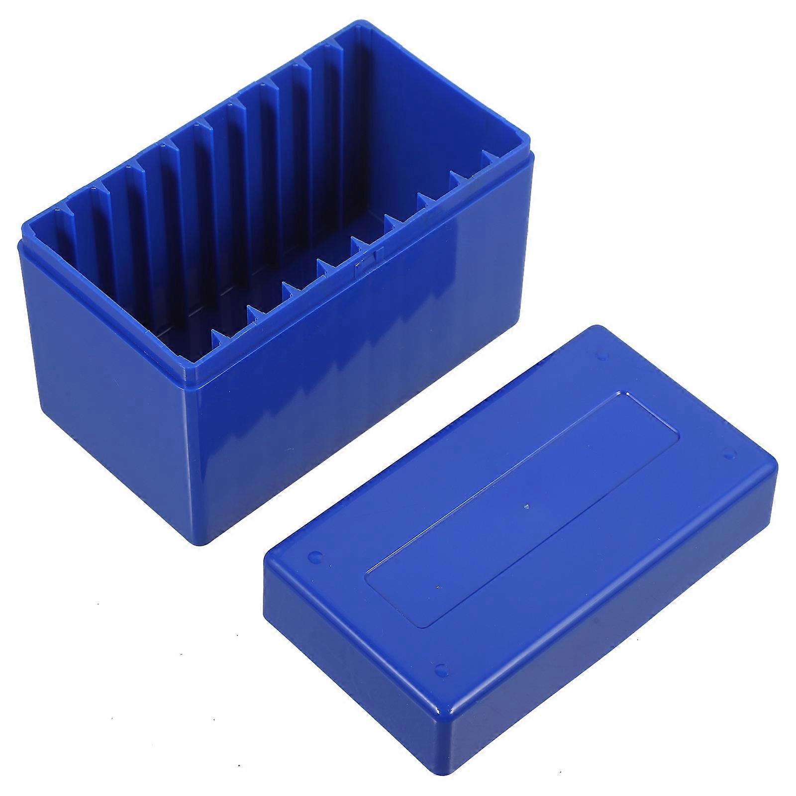 Blue Plastic Coin Container for Coin Protection Multi-Function Holder