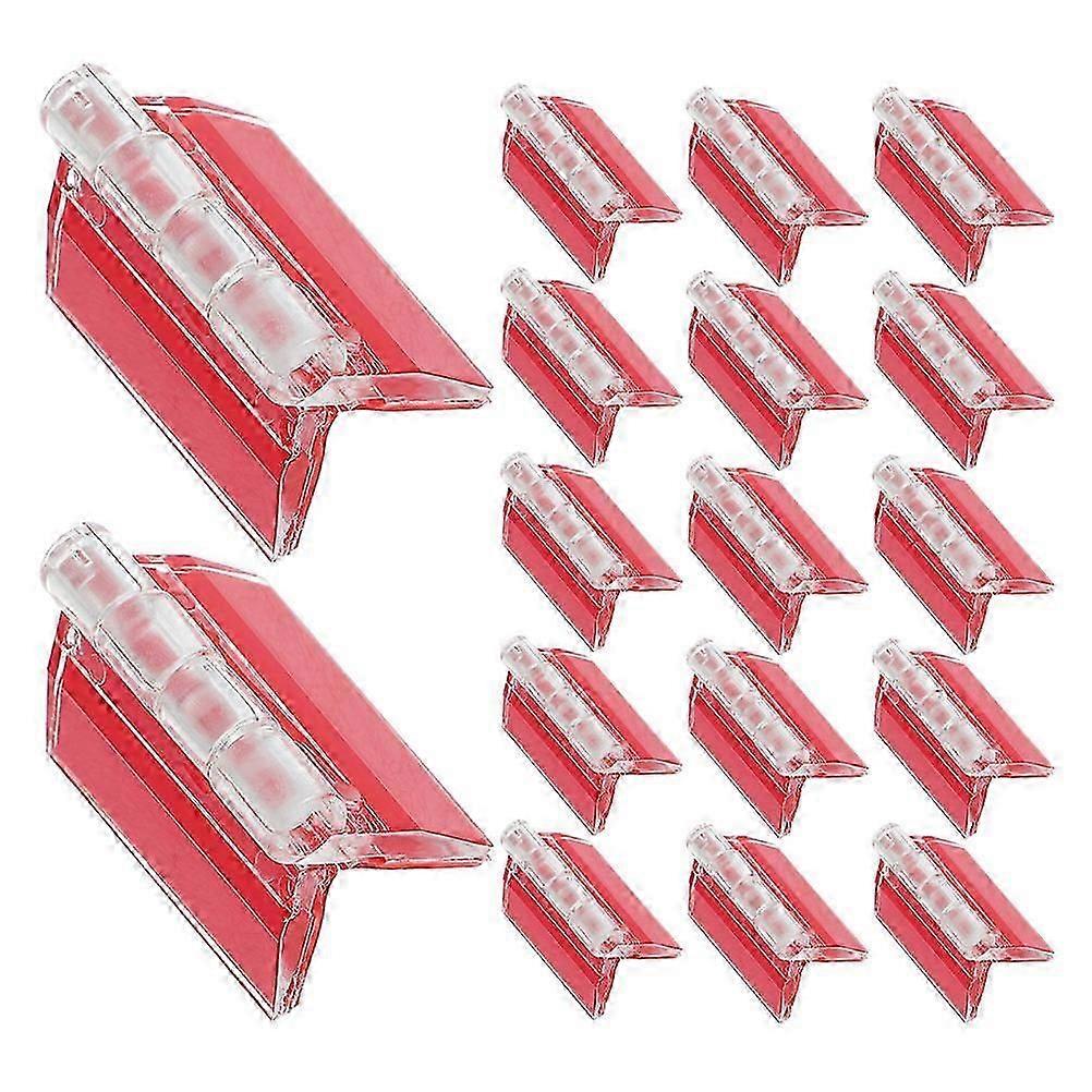 Clear Self-Adhesive Hinge Acrylic Folding Hinge for DIY Projects 20Pcs