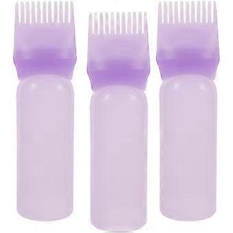 3pcs Root Comb Applicator Bottle Hair Oil Applicator Bottle Hair Dye Comb Bottle