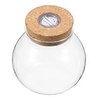 Fish Tank Glass Bottle Practical Glass Ecological Bottle with LED Light