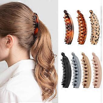 Bananen-Haarspange für Damen, 7er-Pack, 13 cm lange Bananen-Haarspange für feines und dickes Haar