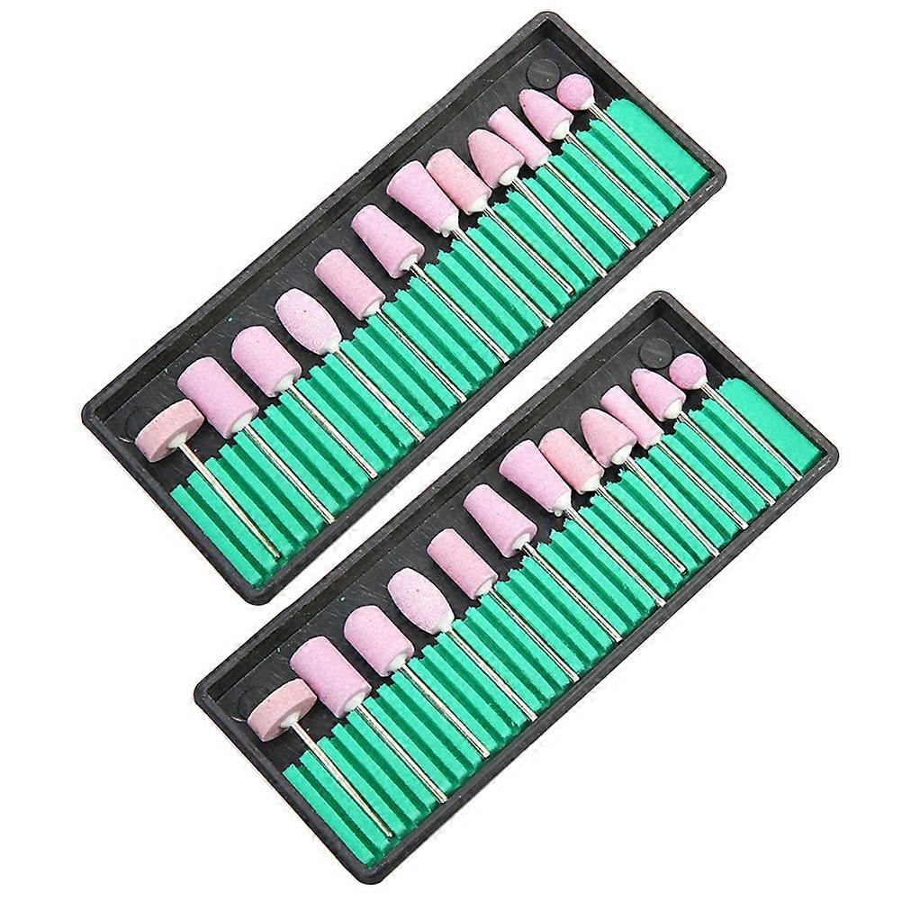 Nail Grinding Head Manicure Drill Bits for 2Sets Professional Use
