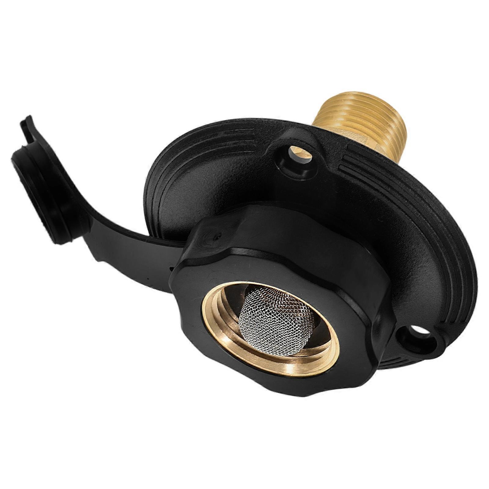 Rv Water Inlet Connection with Threaded Interface for Leak Proof Flange Use
