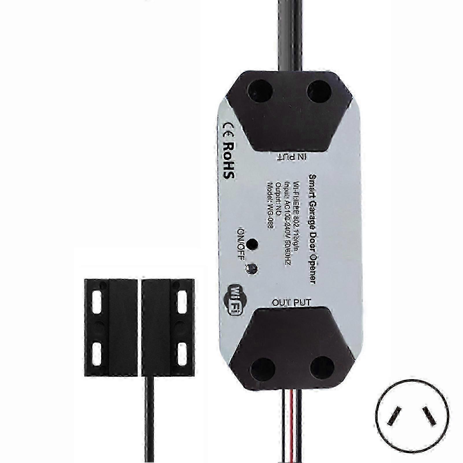 Smart WiFi Garage Door Controller, Voice Control & Remote App, 25-26ft, Compatib
