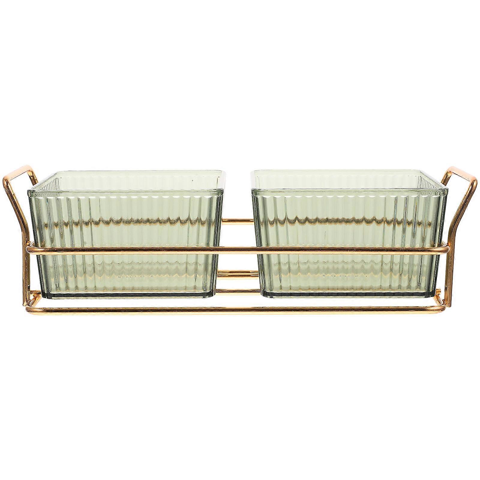 Transparent Fruit Tray Divided Fruit Plates for Serving 1Set
