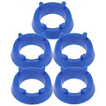 Support universel pour ballons de sport, lot de 5, en plastique bleu.