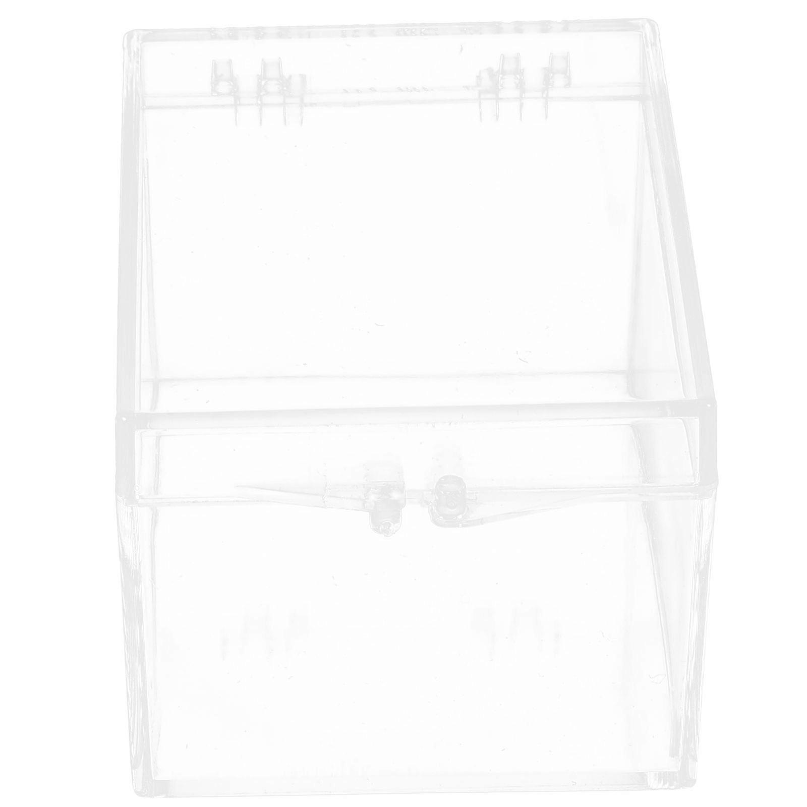 Long Rectangular Plastic Display Case for Specimen Storage Transparent Box