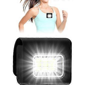 Körljus, Löparbröstlampa, USB-uppladdningsbar LED-bröstlampa Mini LED-nattlampa med 4 ljuslägen Jogging