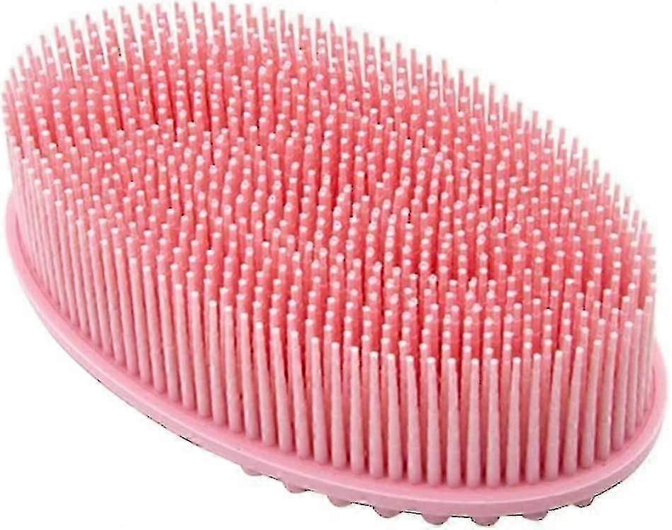 Lot de 2 brosses exfoliantes pour le corps SZW, en silicone, à poils doux, rose