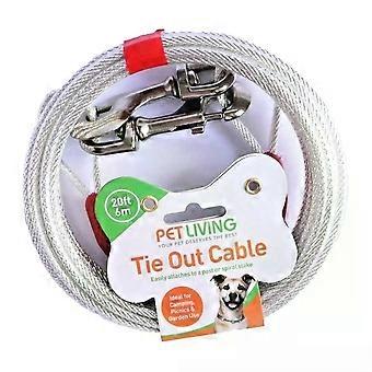 Heavy Duty Pet Living Dog Tie Out Cable 20ft Attach To A Post OR Stake 6m