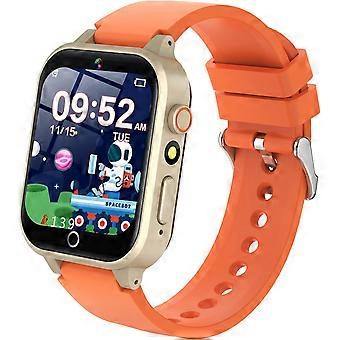 Børn Smart Ur HD Touchscreen Kamera 26 Spil Musikafspiller Video Alarm Trin Tæller, Drenge Piger Legetøj Fødselsdagsgaver Til 4-12 År Gammel (Orange)