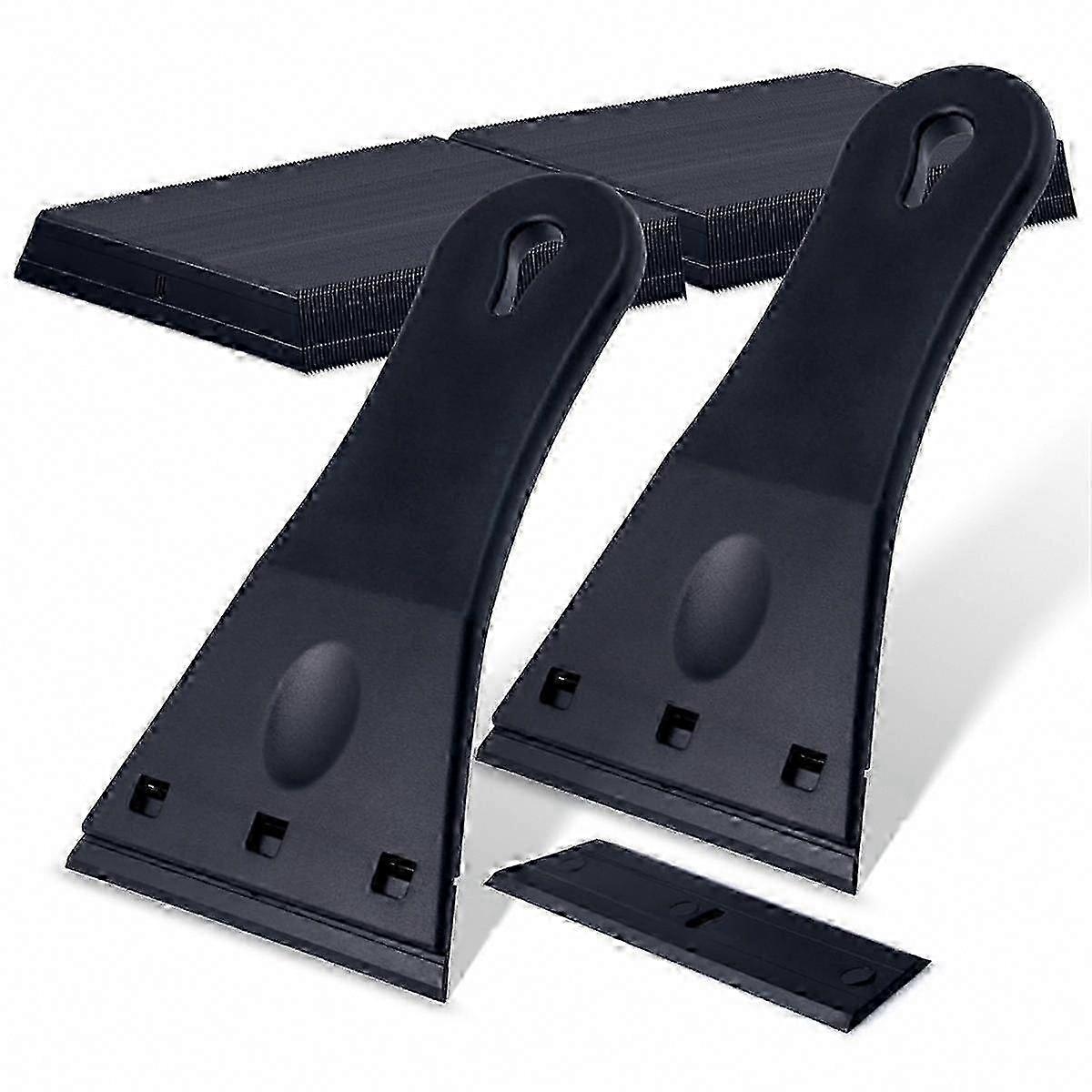 2 Pack Plastic Scraper with 100 Blades - Extra Large Paint Spot Remover Tool