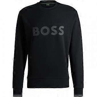 Boss heren sweatshirt met logo en ronde hals