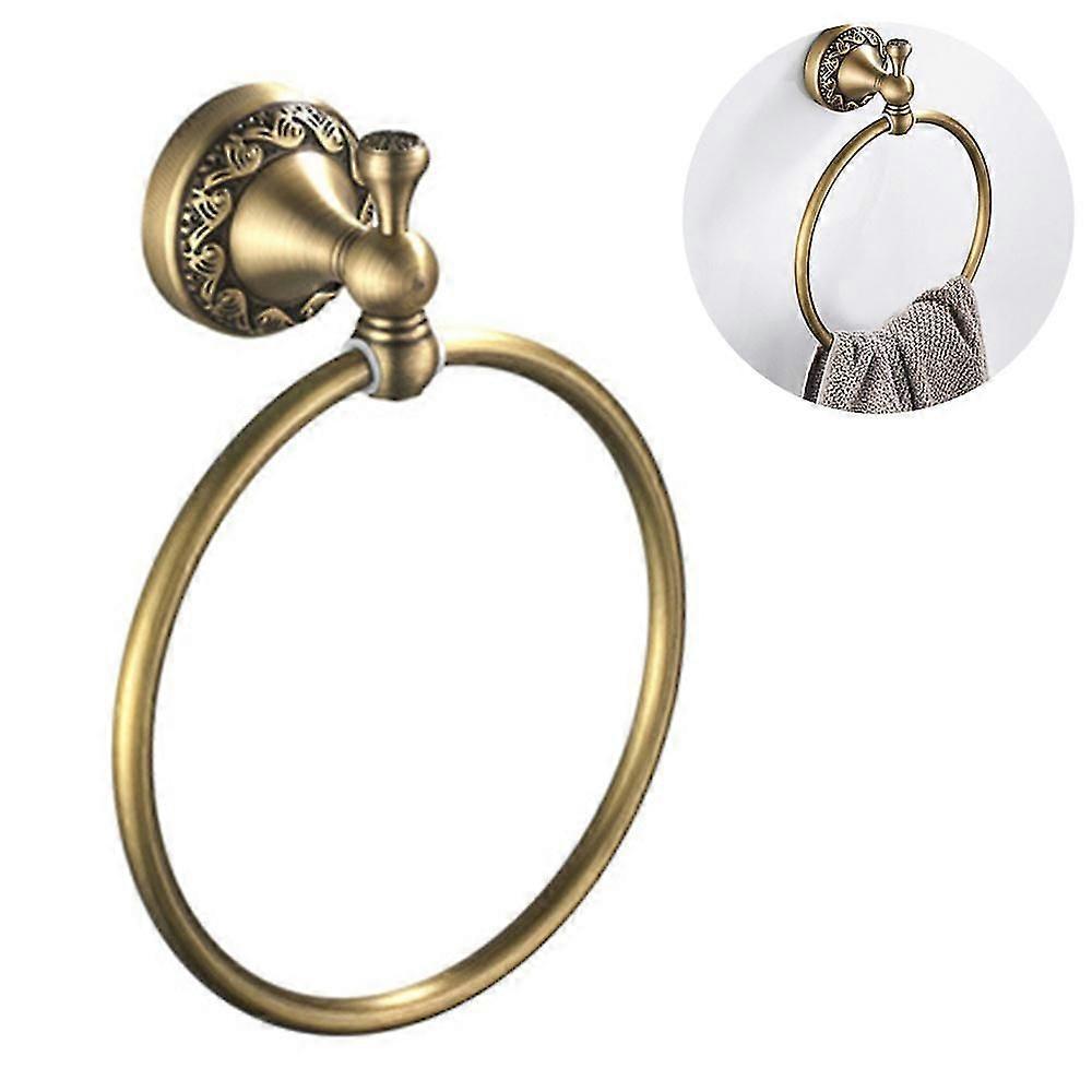 Retro Solid Copper Single Towel Ring Towel Rails Towel Rack