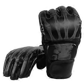 Halbfinger-Sporthandschuhe Ergonomisches PU-Leder Boxsackhandschuhe Trainingshandschuhe für Sandsäcke