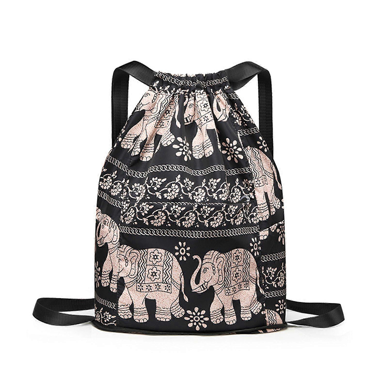 Waterproof Foldable Drawstring Backpack Abrasion-resistant Multi-pocket Durable Versatile Travel Bag