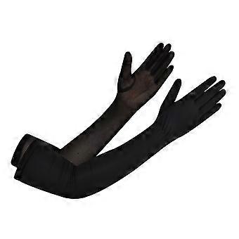 1 Paar Silikon Anti-Rutsch Palm Flip Fingerspitze Lange Arm Sleeves Einfarbig Anti-UV Hohe Elastizität Frauen Outdoor Eis Seide Lange Fahrradhandschuhe Kostüm 