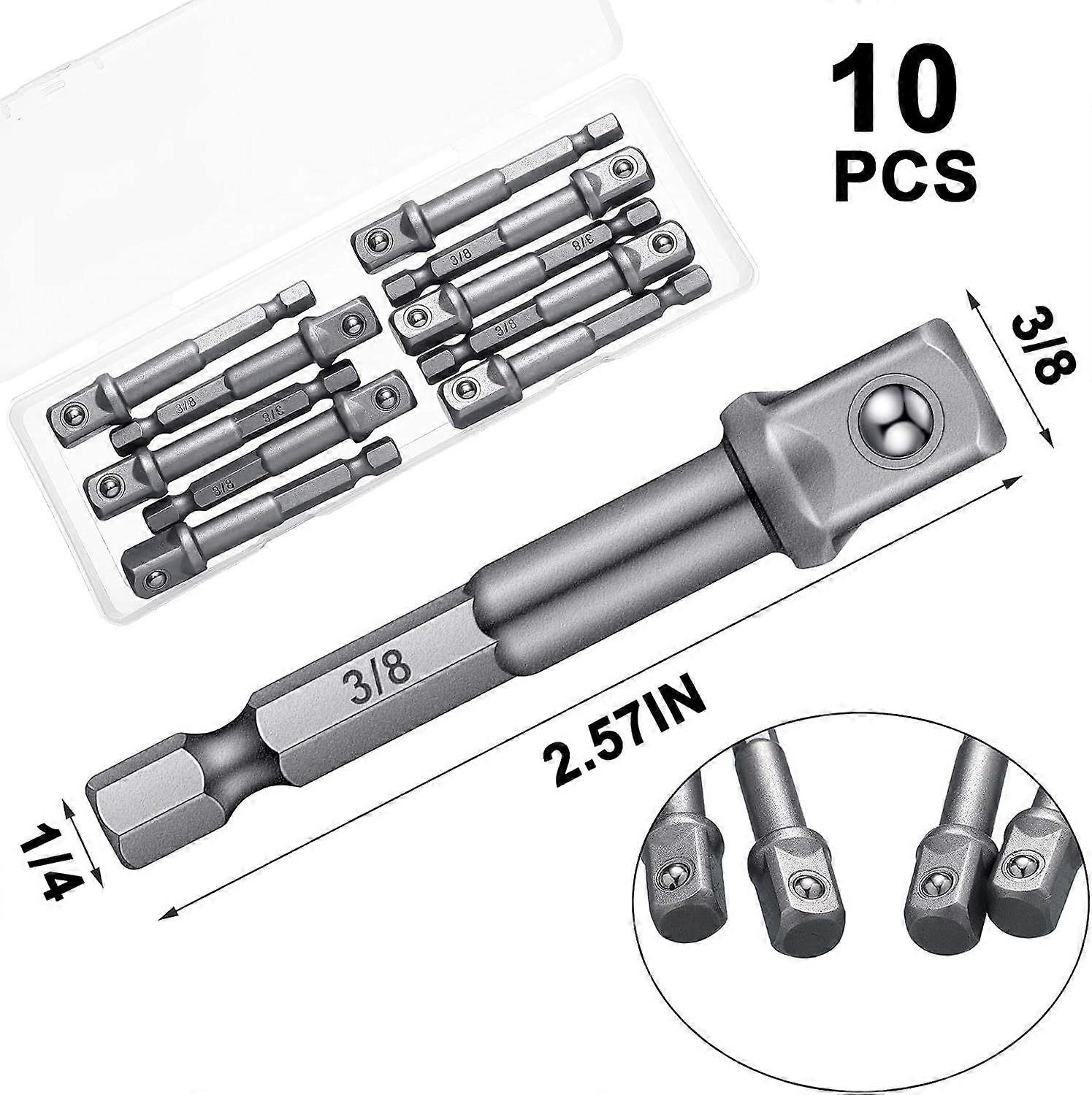 Impact Adapter Square Socket Bit Adapter Hex Impact Socket for Drills