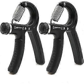 SNDO-Set Of 2 Hand Exerciser, Finger Weight Hand Finger Muscle Trainer Adjustable Resistance - Forearm Strength Training Weight 50 Kg (Black Wrist)