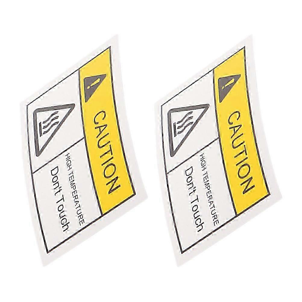 Hot Surface Warning Labels for Safety Use 2 Sheets High Temperature Stickers