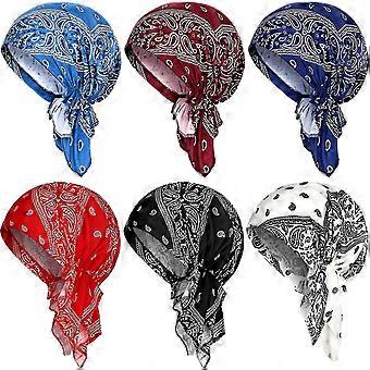6 Pcs Women Cotton Chemo Hat Turban Beanie, Pretied Headwraps Headwear Scarves Beanies Covers Stretch Sleep Turban Hat