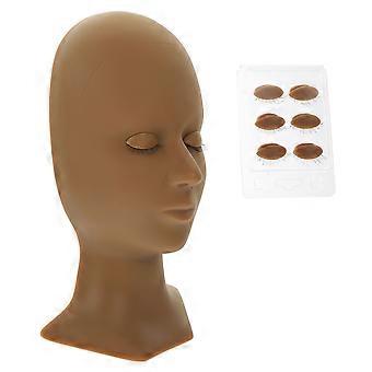 Silicone Lash Mannequin Head for Eyelash Extension Practice 1Set