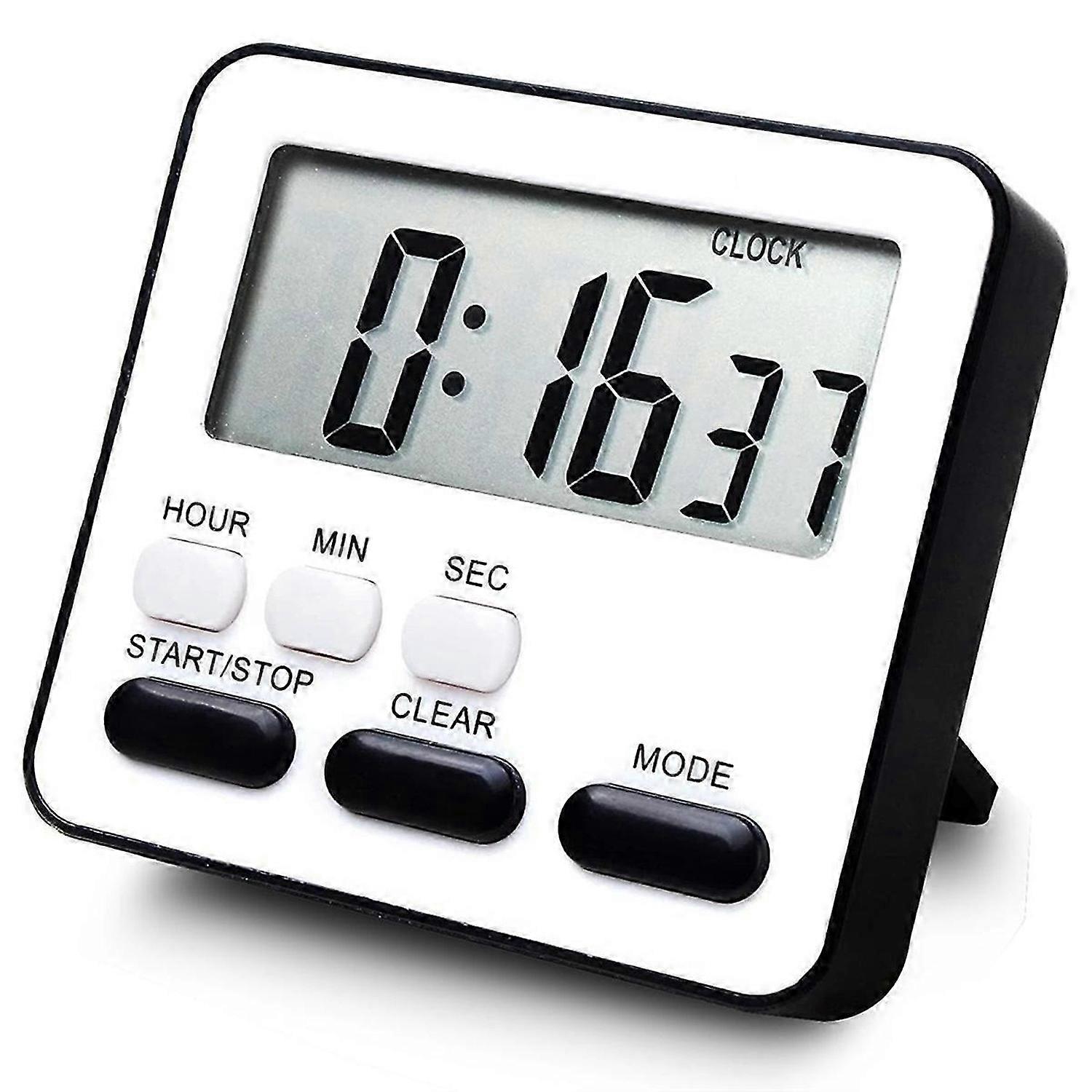 Kitchen Timer Count Down Count Up,Multifunctional Alarm Clock,Desk Clock,Black