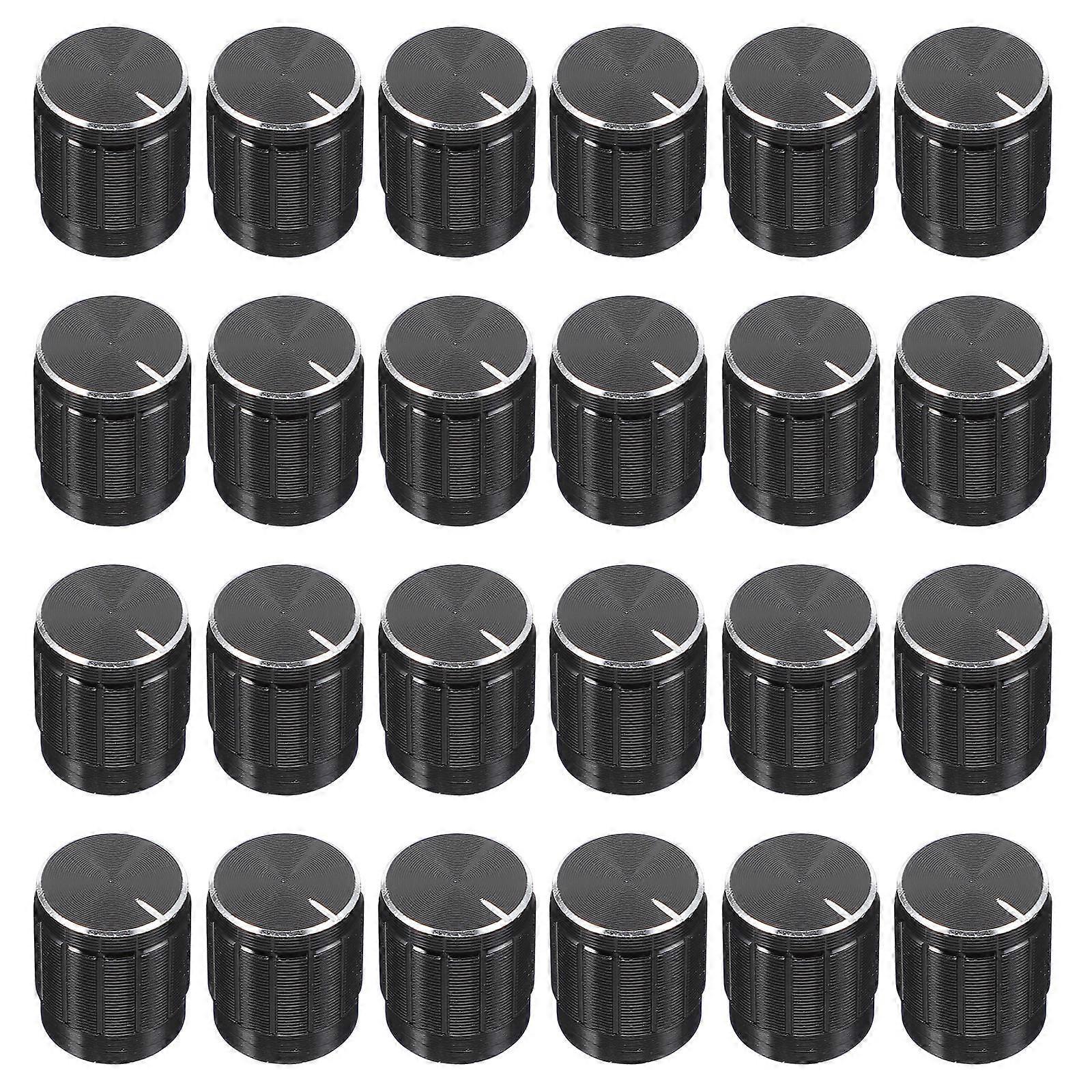 Audio Volume Control Knobs Potentiometer Insert Shaft Metal 24Pcs