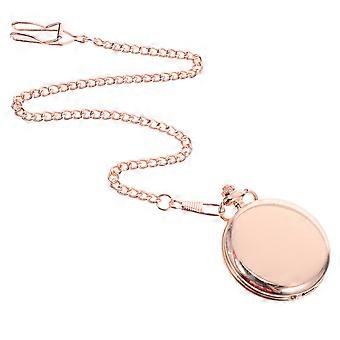 Men's Vintage Pocket Watch with Chain for Precise Quartz Timekeeping