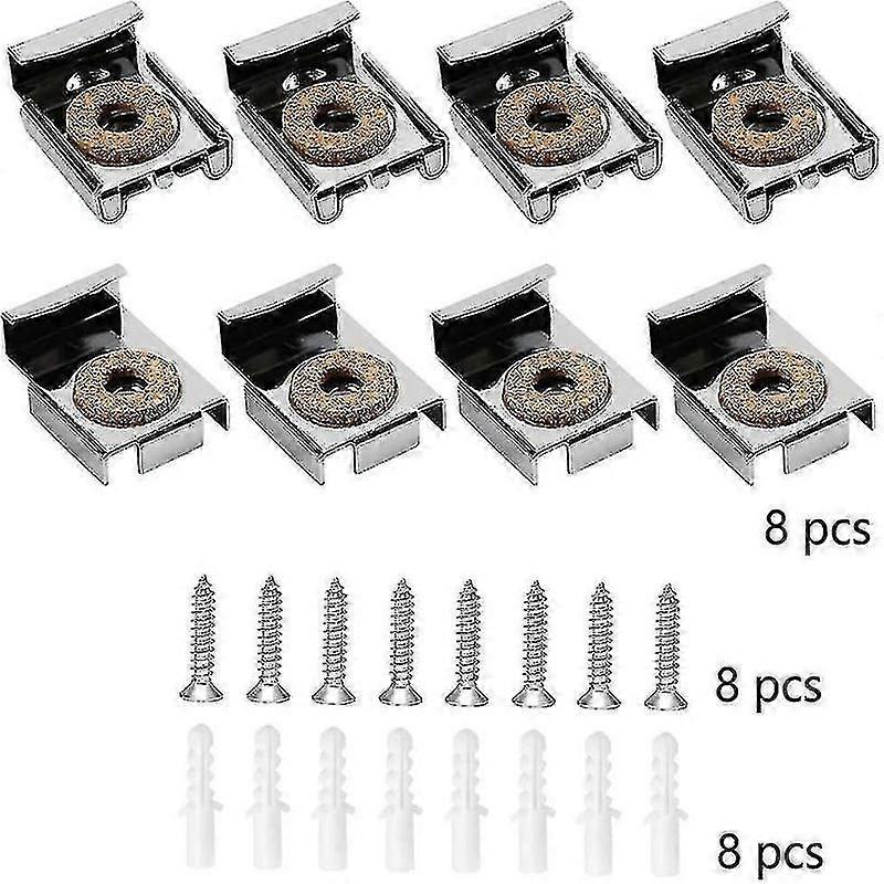 8-piece wall mirror bracket kit with mounting accessories